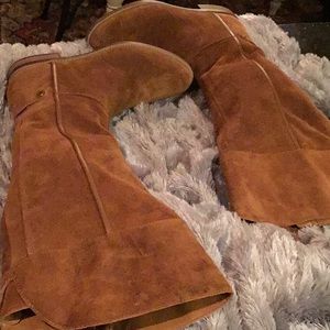 FRANCO SARTO Wide Calf Tall Suede Boots size 8.5